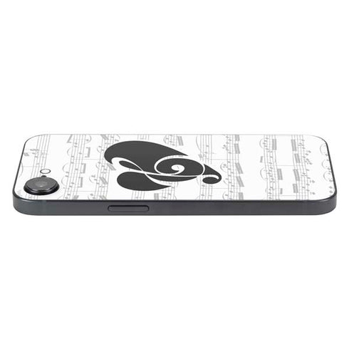 BW Musical Notes iPhone 16e Skin