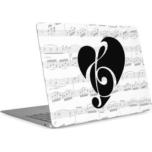 BW Musical Notes Apple MacBook Air Skin