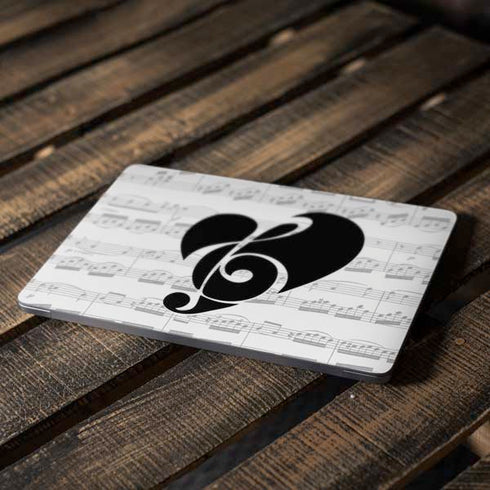 BW Musical Notes Apple MacBook Air Skin