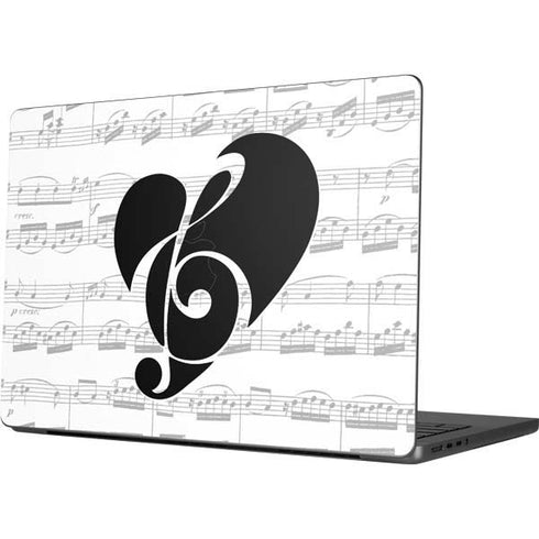 BW Musical Notes Apple MacBook Pro 14-inch Skin