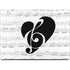 BW Musical Notes Apple MacBook Pro 14-inch Skin