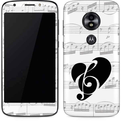 BW Musical Notes Moto E5 Play Skin