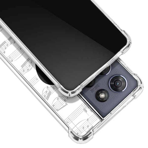 BW Musical Notes Moto G 5G (2025) Clear Case