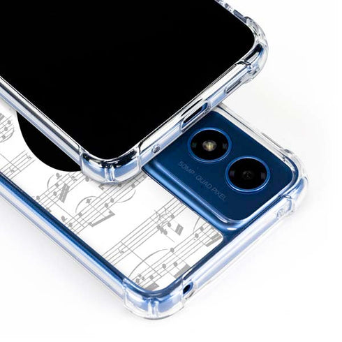 BW Musical Notes Moto G Play 4G (2024) Clear Case