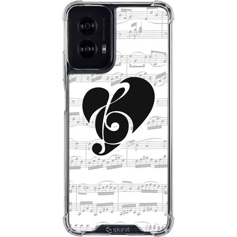 BW Musical Notes Moto G Power 5G (2024) Clear Case