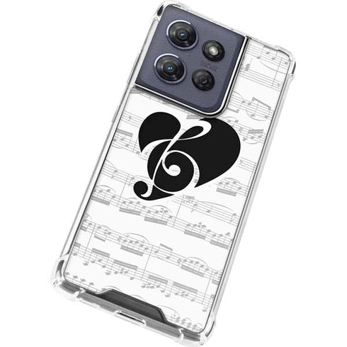 BW Musical Notes Moto G Stylus 5G (2025) Clear Case