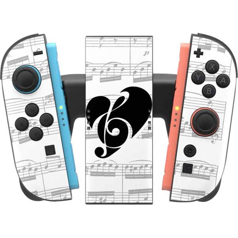 BW Musical Notes Nintendo Switch 2 (2025) Joy-Con Controller Skin