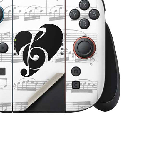 BW Musical Notes Nintendo Switch 2 (2025) Joy-Con Controller Skin
