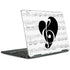 BW Musical Notes Notebook 9 Pro 13in (2017) Skin