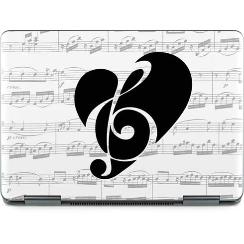 BW Musical Notes Notebook 9 Pro 13in (2017) Skin