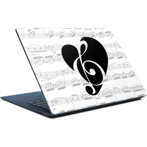 BW Musical Notes Surface Laptop Skin
