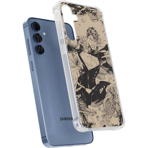 DC Comics Superman Unchained #1 Original Cover Pencils Galaxy A35 5G Clear Case