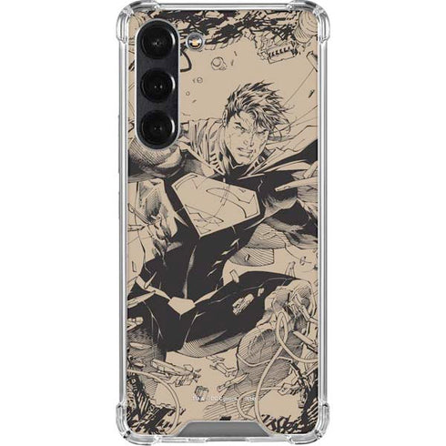 DC Comics Superman Unchained #1 Original Cover Pencils Galaxy S24 FE Clear Case