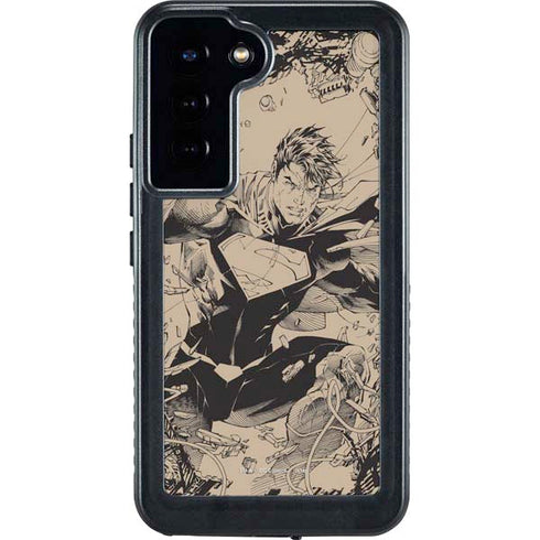 DC Comics Superman Unchained #1 Original Cover Pencils Galaxy S24 Plus Waterproof Case