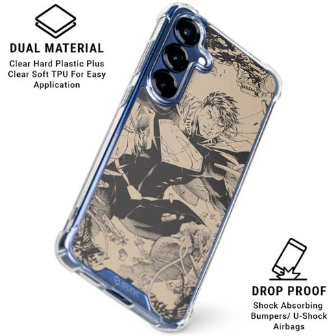 DC Comics Superman Unchained #1 Original Cover Pencils Galaxy S25 Clear Case