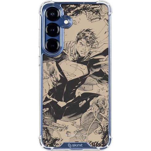 DC Comics Superman Unchained #1 Original Cover Pencils Galaxy S25 Plus Clear Case