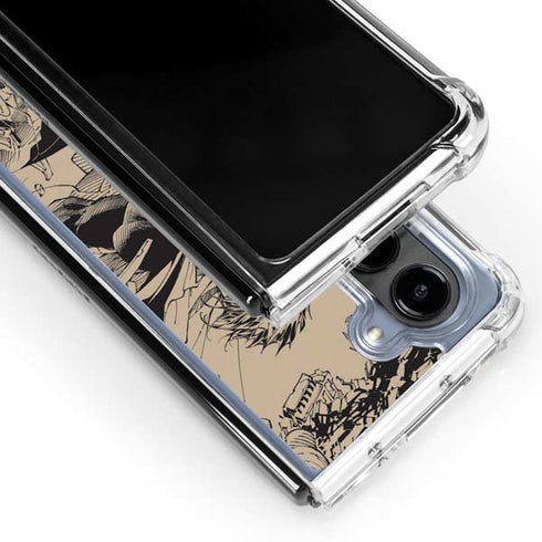 DC Comics Superman Unchained #1 Original Cover Pencils Galaxy Z Fold5 5G Clear Case