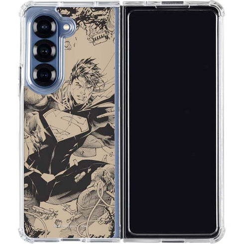 DC Comics Superman Unchained #1 Original Cover Pencils Galaxy Z Fold6 Clear Case