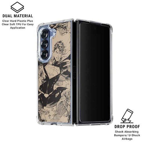 DC Comics Superman Unchained #1 Original Cover Pencils Galaxy Z Fold6 Clear Case