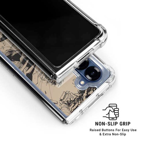 DC Comics Superman Unchained #1 Original Cover Pencils Galaxy Z Fold6 Clear Case