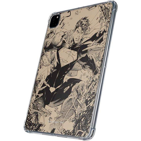 DC Comics Superman Unchained #1 Original Cover Pencils iPad Pro 11in (2024) Clear Case
