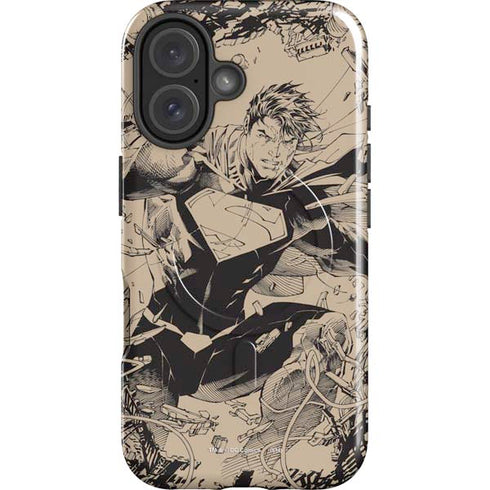 DC Comics Superman Unchained #1 Original Cover Pencils iPhone 16 Magsafe Impact Case