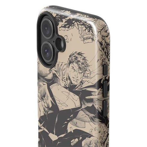 DC Comics Superman Unchained #1 Original Cover Pencils iPhone 16 Plus Impact Case