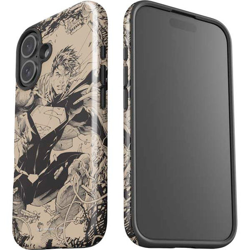 DC Comics Superman Unchained #1 Original Cover Pencils iPhone 16 Plus Impact Case