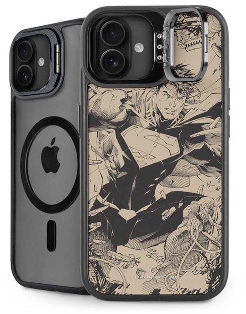 DC Comics Superman Unchained #1 Original Cover Pencils iPhone 16 Plus Kickstand Case