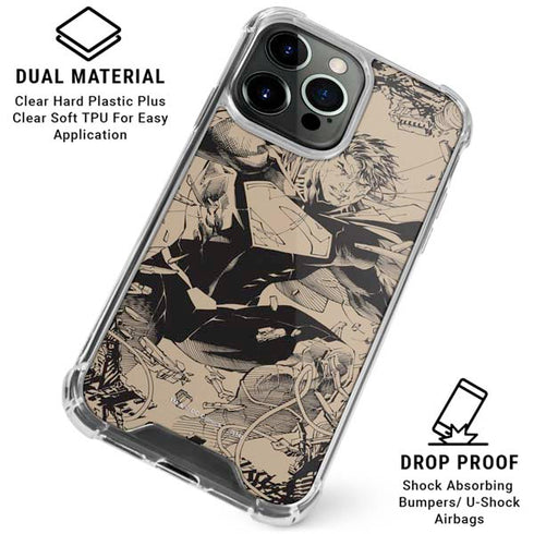 DC Comics Superman Unchained #1 Original Cover Pencils iPhone 16 Pro Max Clear Case