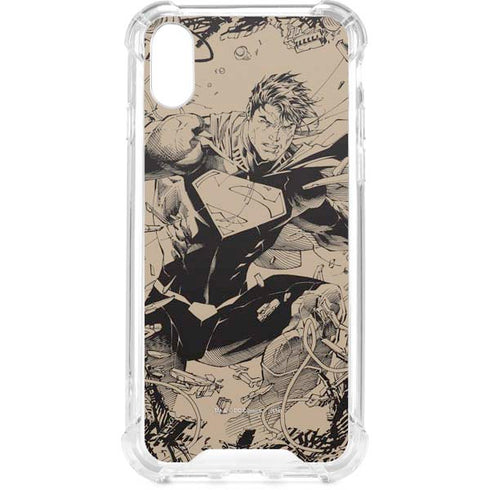 DC Comics Superman Unchained #1 Original Cover Pencils iPhone XS Clear Case
