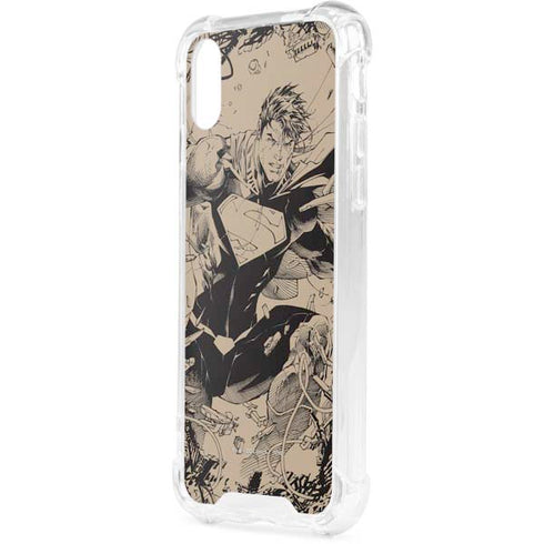 DC Comics Superman Unchained #1 Original Cover Pencils iPhone XS Clear Case