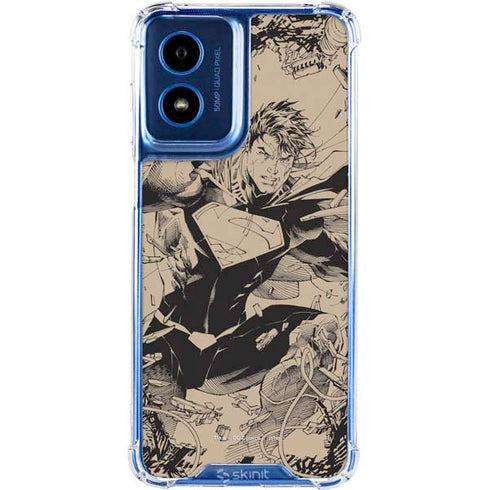 DC Comics Superman Unchained #1 Original Cover Pencils Moto G Play 4G (2024) Clear Case