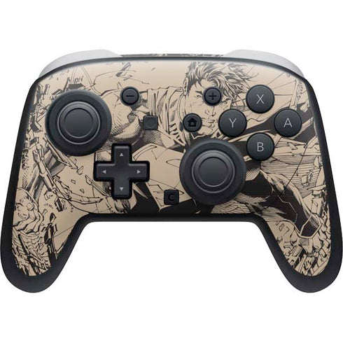 DC Comics Superman Unchained #1 Original Cover Pencils Nintendo Switch 2 (2025) Pro Controller Skin