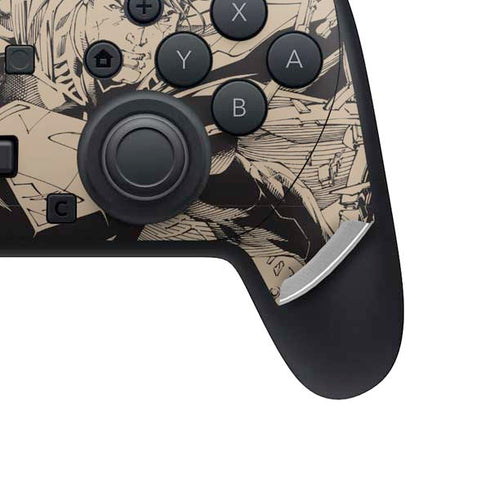 DC Comics Superman Unchained #1 Original Cover Pencils Nintendo Switch 2 (2025) Pro Controller Skin