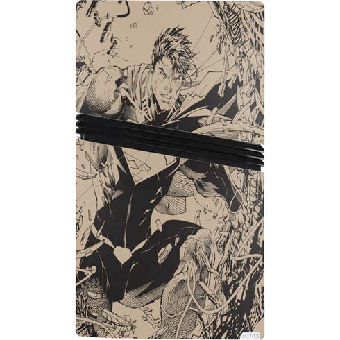 DC Comics Superman Unchained #1 Original Cover Pencils PS5 Pro Console Skin