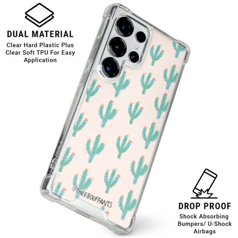 Bouffants and Broken Hearts Cacti 3 Galaxy S25 Ultra Clear Case