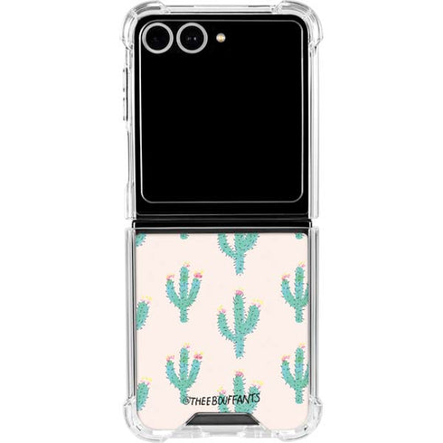 Bouffants and Broken Hearts Cacti 3 Galaxy Z Flip7 Clear Case