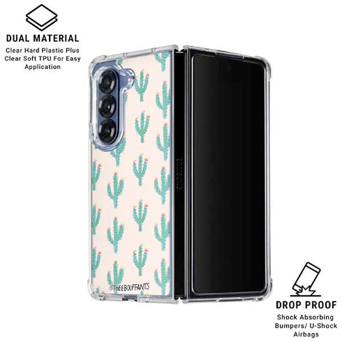 Bouffants and Broken Hearts Cacti 3 Galaxy Z Fold6 Clear Case