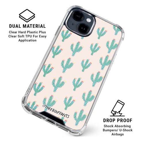 Bouffants and Broken Hearts Cacti 3 iPhone 15 Clear Case
