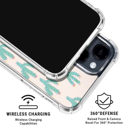 Bouffants and Broken Hearts Cacti 3 iPhone 15 Clear Case