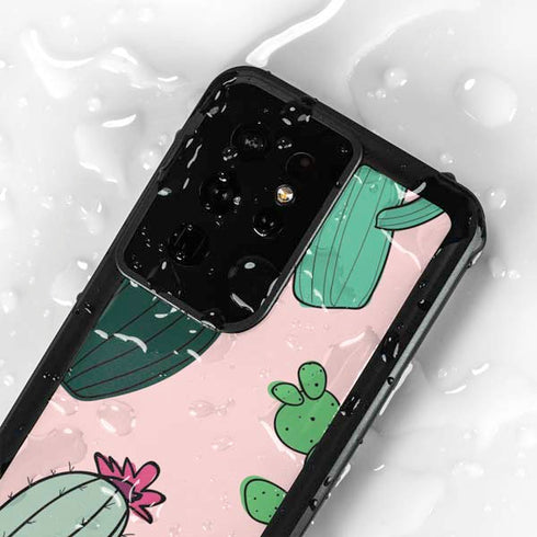 Cactus Print Galaxy S24 Ultra Waterproof Case