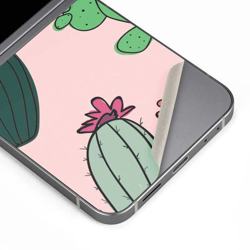 Cactus Print Galaxy Z Flip6 Skin