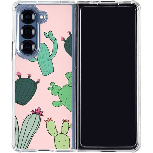 Cactus Print Galaxy Z Fold6 Clear Case