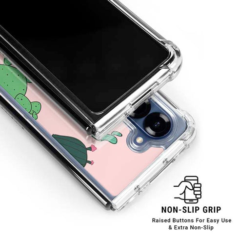 Cactus Print Galaxy Z Fold6 Clear Case
