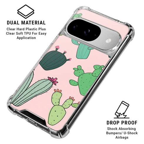 Cactus Print Google Pixel 10 Clear Case