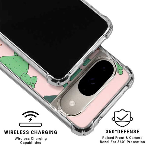 Cactus Print Google Pixel 10 Clear Case
