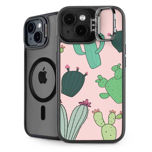 Cactus Print iPhone 14 Kickstand Case