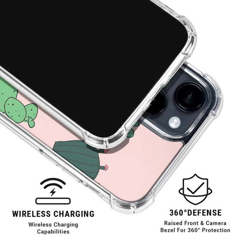 Cactus Print iPhone 15 Clear Case