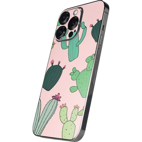 Cactus Print iPhone 15 Pro Max Skin